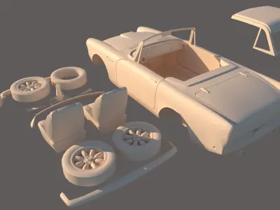 Sunbeam tiger 1966 printable model 3D print model