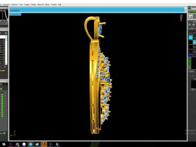 Luxury Heart Flower Diamond Pendant 3D Jewelry Model 3140 3D print model