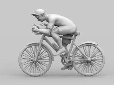 cyclist 3D print model