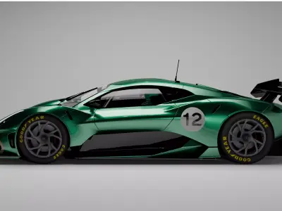Brabham BT62 2019 Low-poly 3D model