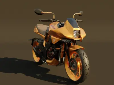 2019 Suzuki Katana 3D model