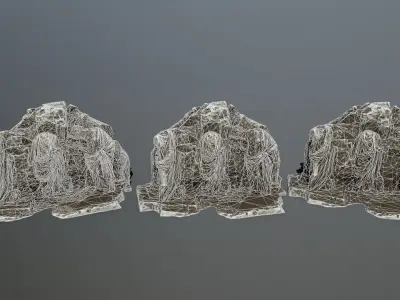 statue  mountain  Low-poly 3D model