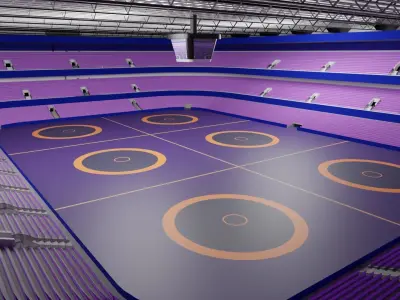 Wrestling Stadium Low-poly 3D model