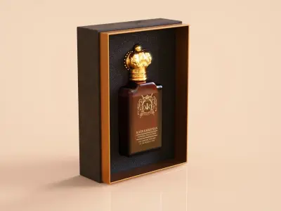 Crown Glass Perfume Bottle- Clive Christian Perfume Free 3D model