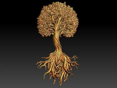 1 old tree CNC Relief Model 3D print model