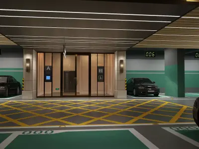 Underground Parking 01 3D model