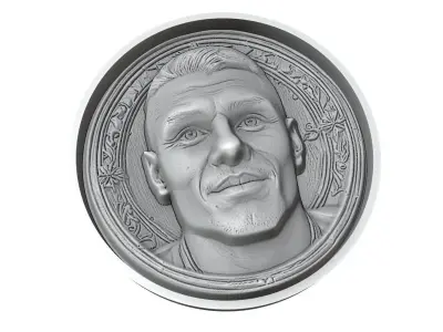 Mauro Icardi Footballer Medallion 3D print model