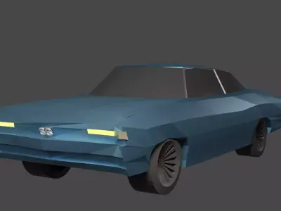 3D Chevrolet Impala SS427 Low Poly Low-poly 3D model