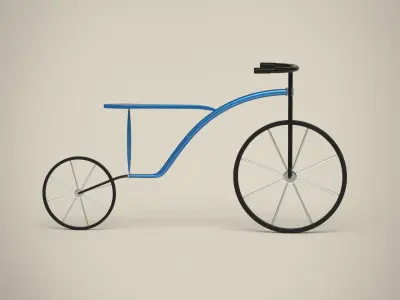 Bicycle with seat 3D model