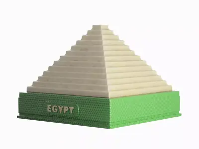 Pyramid Toy B 03 Low-poly 3D model