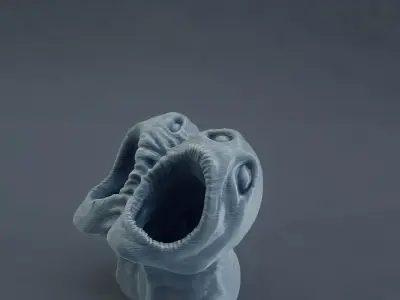 horror pot 2 heads  for 3d printer-high poly model 3D print model