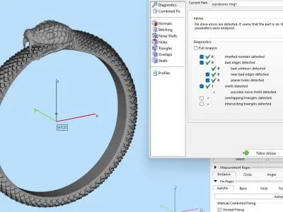 Ouroboros Ring size 6-14 3D print model