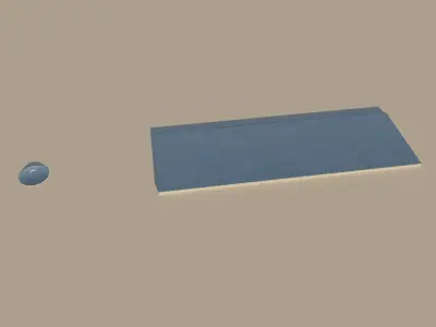 Road Barrier Low-poly 3D model