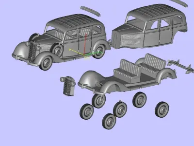 Mercedes 260D 3D print model