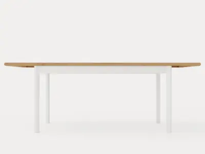 Nice Dining table 210 white Low-poly 3D model