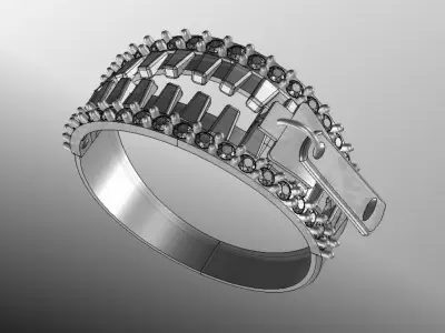 Zip Type Ring 3D print model