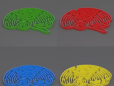 Brain Maze Collection 3D model