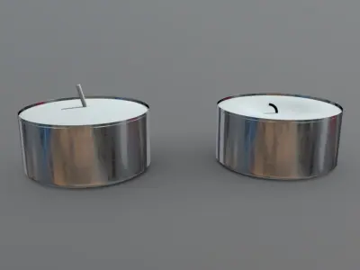 Tea Light Low-poly 3D model