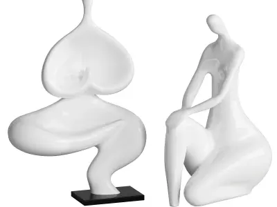 Decorative Abstract Sculpture Yoga Ladies 3D model