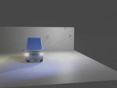 Cartoon Low Poly Car 03 Low-poly 3D model