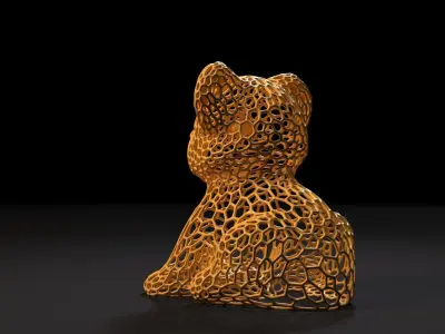 Tiger cub Voronoi 3D print model