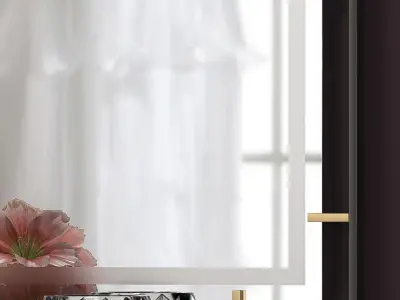 Decorative flower vase set 5 3D model