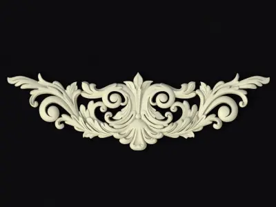Central decor ornament for furniture 3D model 871