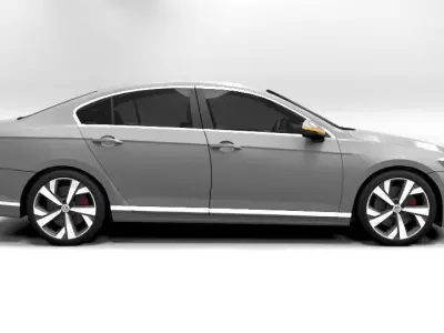 VW PASSAT R LINE 2021  Low-poly 3D model