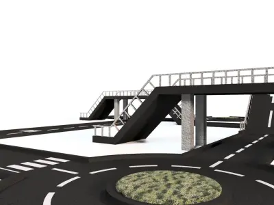 Road and bridge models 3D model