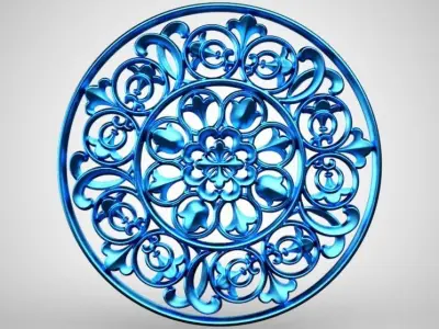 Engraving  no8 Low-poly 3D model