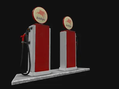 1960 Petrol pump 3D model