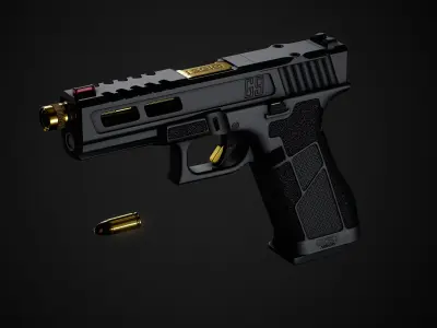 Ghost 9mm Low-poly 3D model