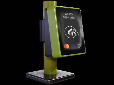 Terminal NFC Low-poly 3D model