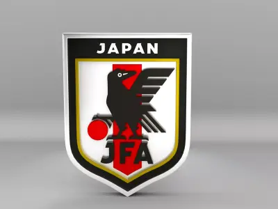 Japan National Soccer Team Logo 3D model