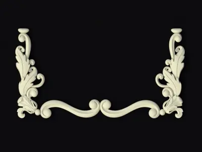 Central decor ornament for furniture 3D model 148