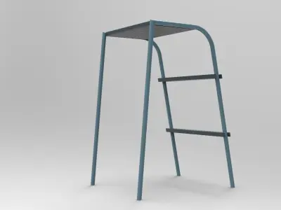Ola Kitchen Ladder Low-poly 3D model