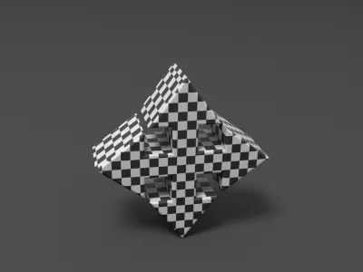 Move cross symbol Low-poly 3D model