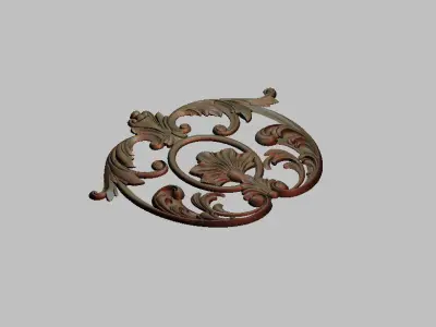 Decor 5 gilded ornate ornament 3D print model