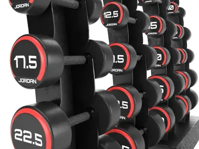 Dumbbell-Rack-Jordan-01 Low-poly 3D model