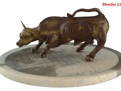 Charging Bull 3D model