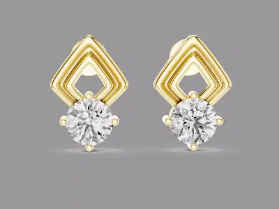Diamond Earrings  3D print model