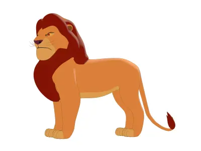 Mufasa Lion King Low-poly 3D model