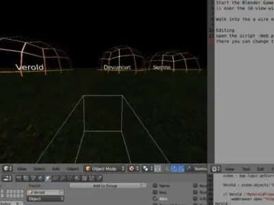 Weblink Opener Template - Blender Game Engine  Free low-poly 3D model