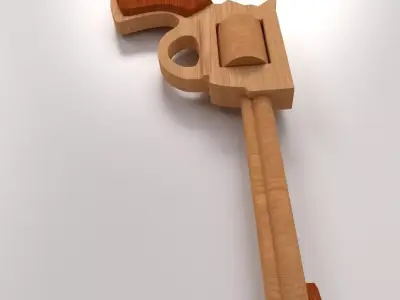 Wooden Gun 3D model