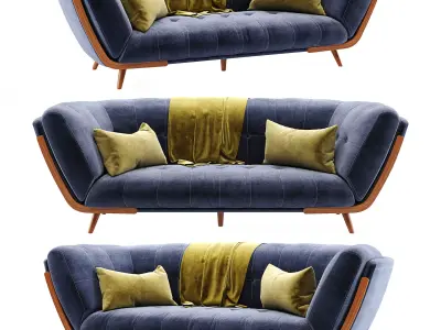 Studio Fabric Sofa 3D model