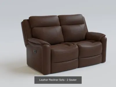 Leather Recliner Collection 3D Model Pack