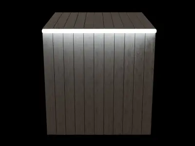 Modern elegant cube table wooden modules and decorative fabric 3D model