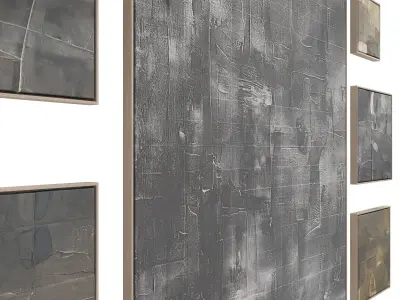 Abstract Painting Frame Set 05 3D model
