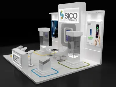Booth Exhibition Stand a303a 3D model