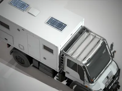 Motorhome MB Unimog U500 Low-poly 3D model